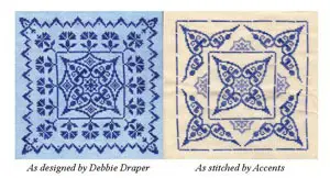 Bleu Lace Design Stitched in a Single Color