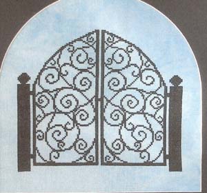 An Ironwork Gate in the Shape of an Arch