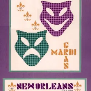 New Orleans Gingham Masks Mardi Gras
