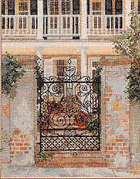 the ironwork gate is Architecture