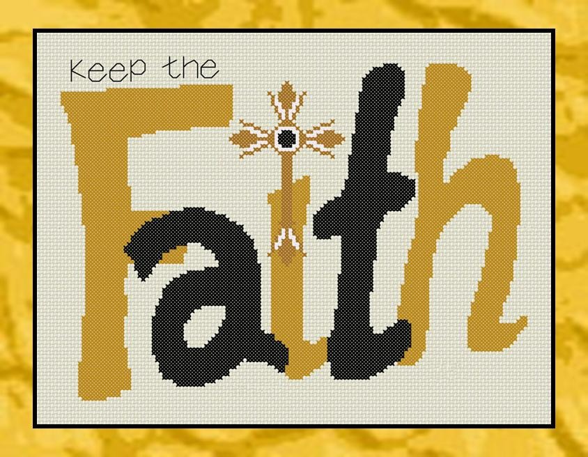 Keep the Faith Saints Gold and White