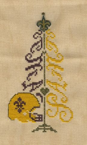 A cross stitch pattern of a tree with the word " faith " written in it.