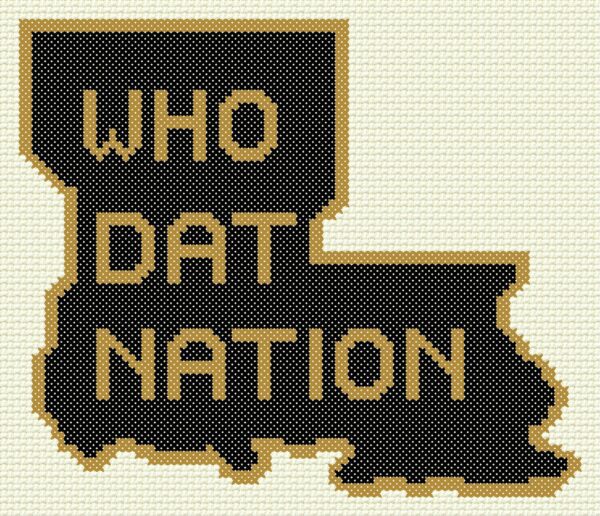 The wording Who Dat Nation Saints